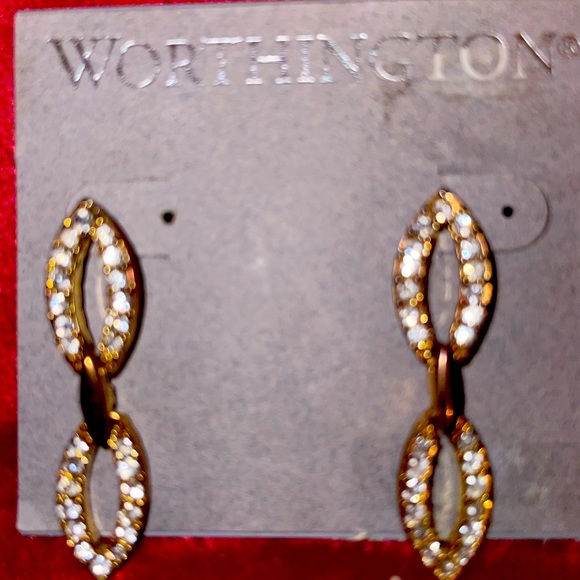 NWT Worthington Rhinestone earrings - Picture 1 of 3